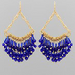 Glass Tassel Chain Chandeliers Earrings