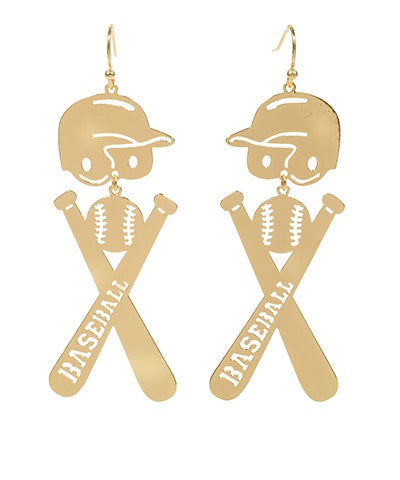 Baseball Dangle Earrings