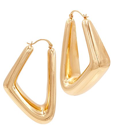 Bold Triangle Metal Hoops