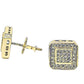Stud 925 Sterling Silver with Screw Back with CZ