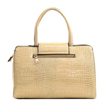 Fashionable Faux Snake Skin Handbag with Matching Wallet Set