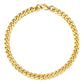 Stylish Cuban Link Chain 7 mm wide Anklet or Bracelet  in Stainless Steel