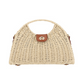 Arch Top Woven Straw Bag