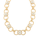 Linked Pearl & Circle Chain Necklace