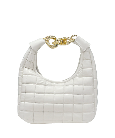 Link Chain Handle Quilted Bag