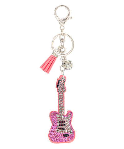 Crystal Guitar Keychain