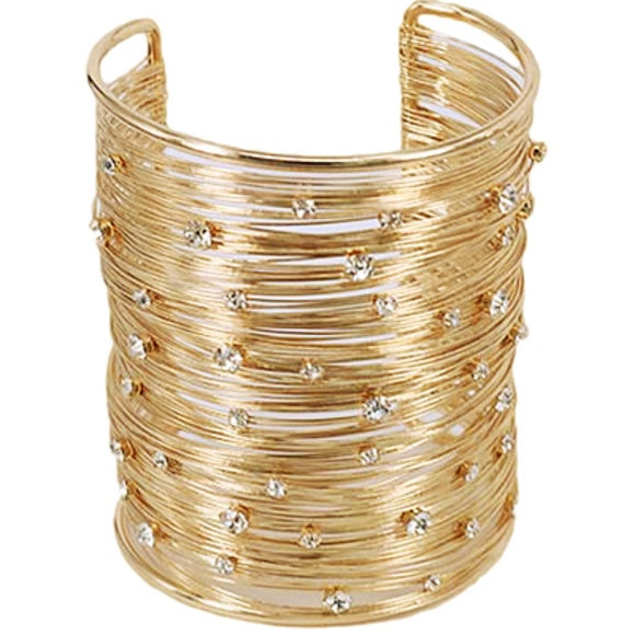 Metal Wire Crystal Cuff