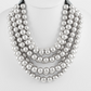 Multi Layer Metal Pearl Necklace