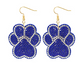 Crystal  Paw Print Cushion Earring