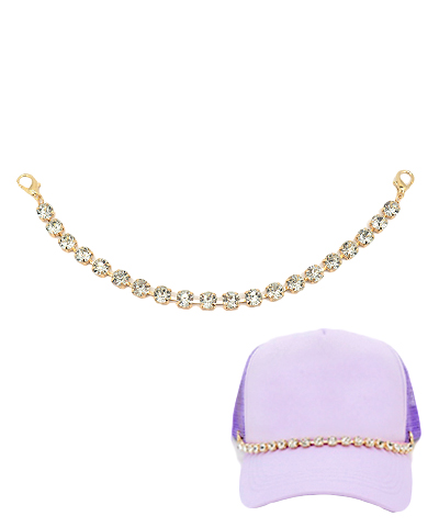 Crystal Round Hat Chain