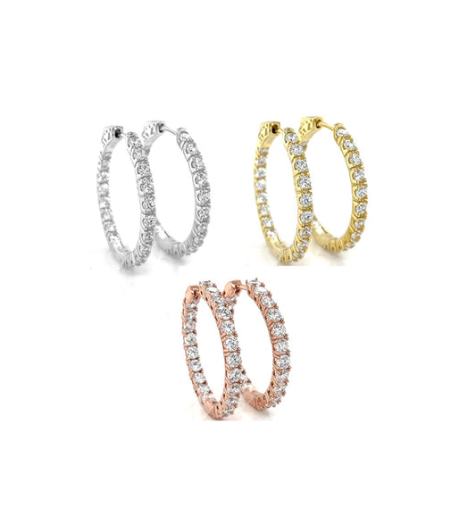 Cz Hoop earrings