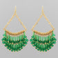 Glass Tassel Chain Chandeliers Earrings