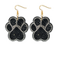 Crystal  Paw Print Cushion Earring