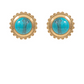 Stone Accented Dome Earrings