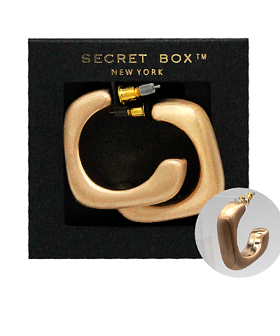 Gold Dipped Square Open Hoops