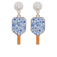 Pickleball Enamel Drop Earrings