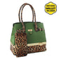 Fashion Faux Leather Leopard Handbag &amp; Wallet Set