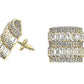 Unisex Pave Stud Earrings set with Pave CZ