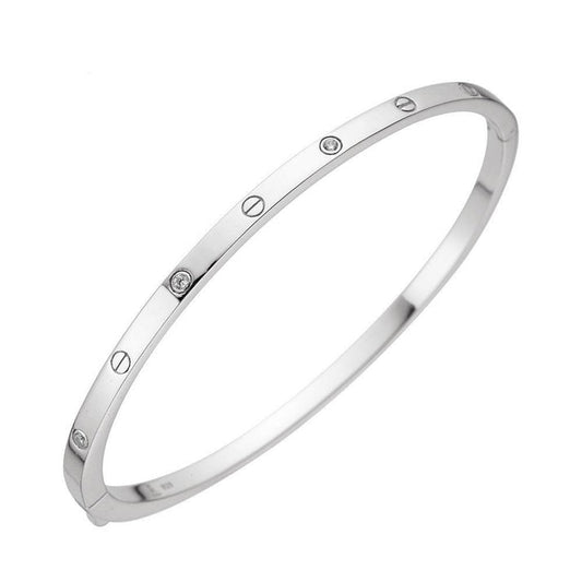 Designer Bangles 925 Sterling Silver with CZ