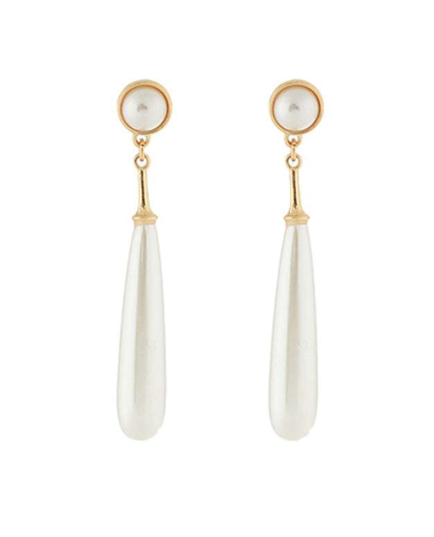 Pearl Teardrop Dangle Earrings