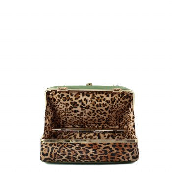 Fashion Faux Leather Leopard Handbag &amp; Wallet Set