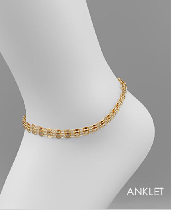 Multi Flat Cable Chain Anklet