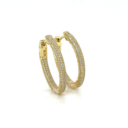 Hoop Earring with CZ