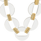 Clear Acrylic Disk Link Necklace