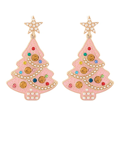 Jewel Christmas Tree Drop Earrings