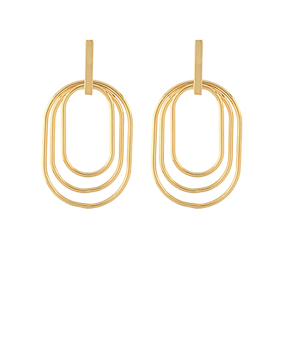 Multi Size Oval Ring Earrings