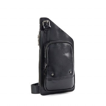 Fashion Faux Leather Men's Sling Backpack