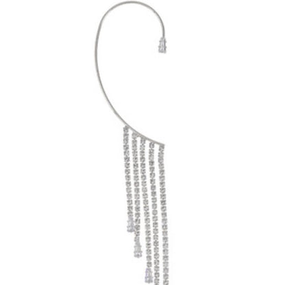 Wire CZ Tassel Ear Cuff