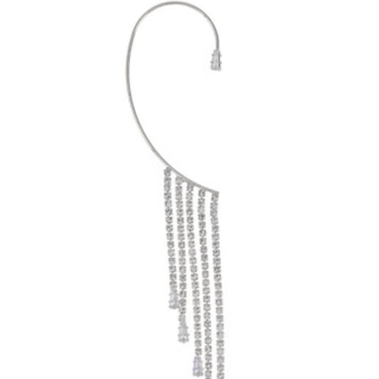 Wire CZ Tassel Ear Cuff