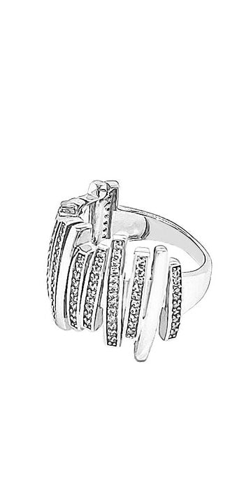 925 Sterling Silver Bars Designed Ring