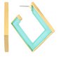 Rhombus Gold Trim Hoops