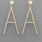 Pave Crystal Letter Earrings