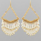 Glass Tassel Chain Chandeliers Earrings