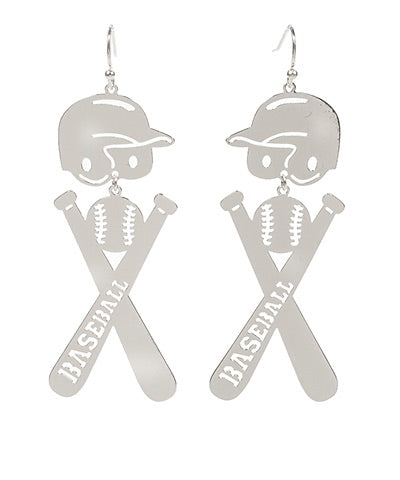 Baseball Dangle Earrings