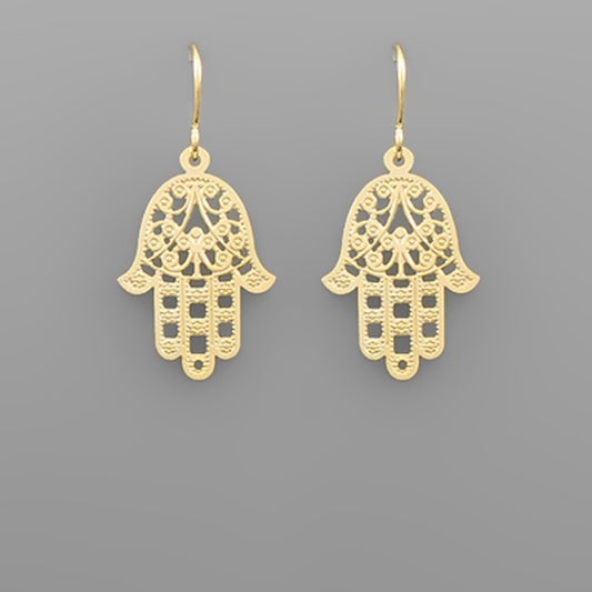 Hamsa Filigree Earrings