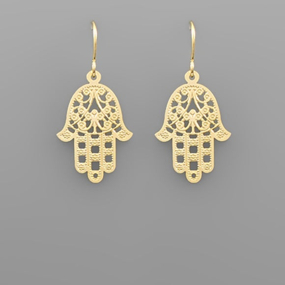 Hamsa Filigree Earrings