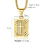 New Gold Square Christian Cross Pendant Necklace with 20” Chain