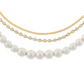 Pearl & Crystal Chain Triple Necklace