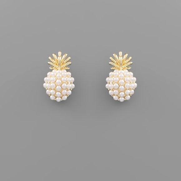 Pearl Pineapple Earrings