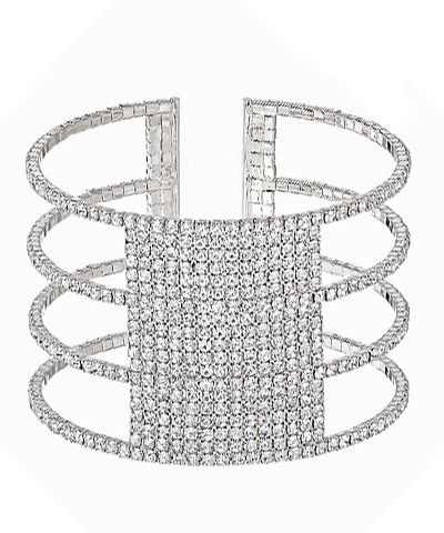 4 Row Wide Crystal Cuff