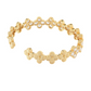 Pave CZ Clover Linked Cuff Bracelet