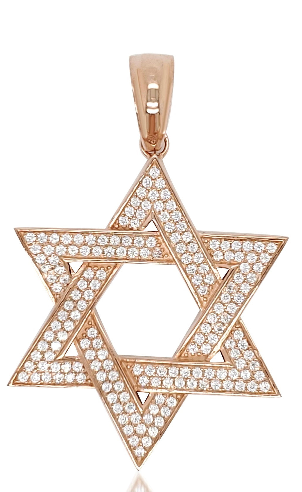 Magen David, Jewish Star Pendant Set with CZ