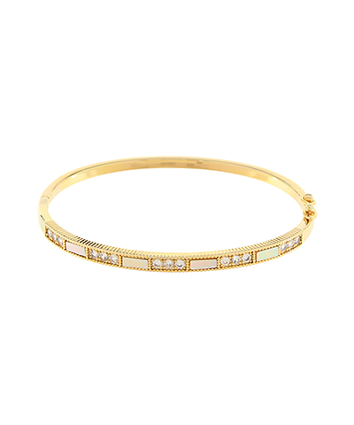 Pave CZ & MOP Statement Bracelet