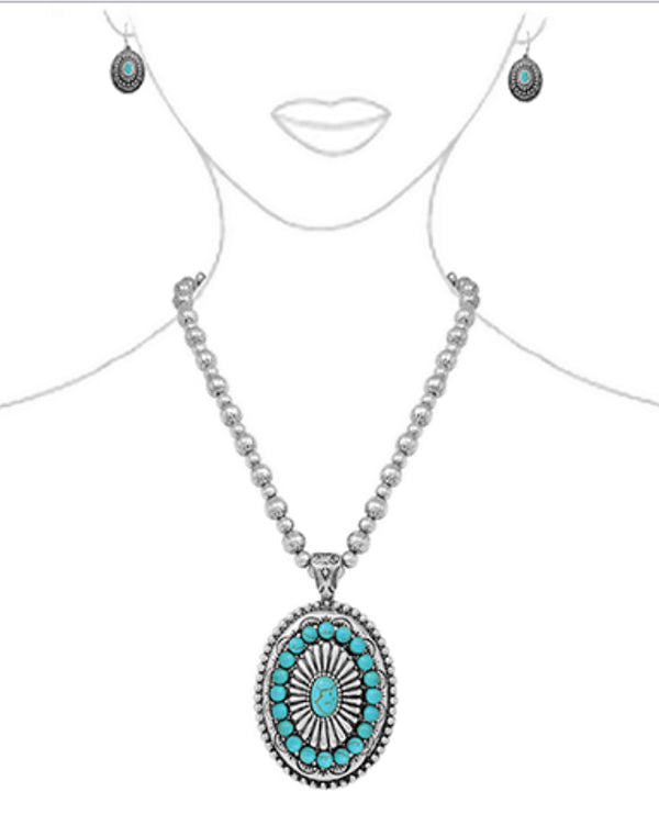 Western CCB & Stone Necklace SeT