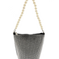 Pearl Shoulder Chain Rhinestone Bucket Bag