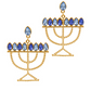 Hanukkah Menorah Hypoallergenic Earrings